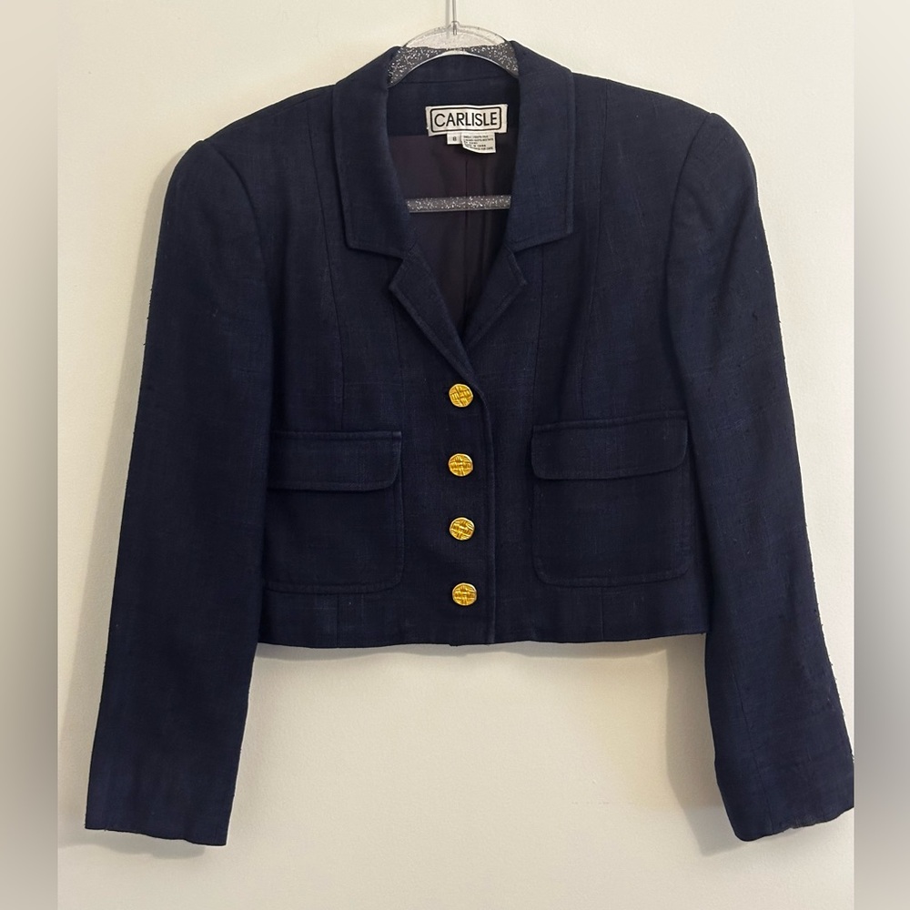 Carlisle Women's Navy Blue Jacket with Gold Buttons